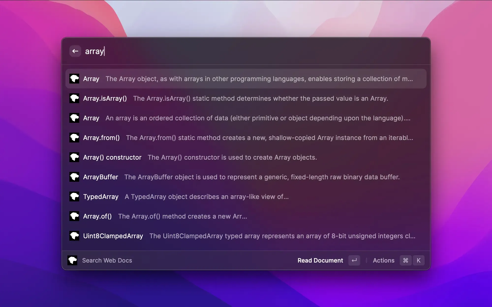 Extension that search MDN for documentation Extension that search MDN for documentation